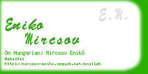 eniko mircsov business card